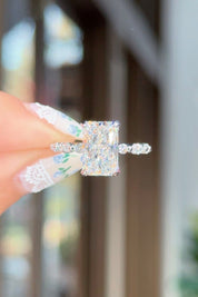 3.00ct F-VS1 Radiant Lab Diamond Rei Engagement Rings Princess Bride Diamonds 