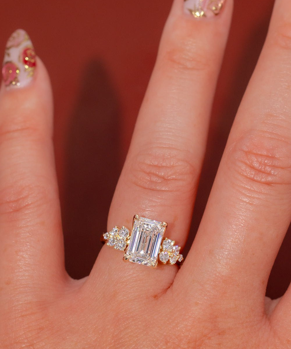 3.01ct D - VS1 Emerald Lab Diamond Supernova - PBD Engagement Rings