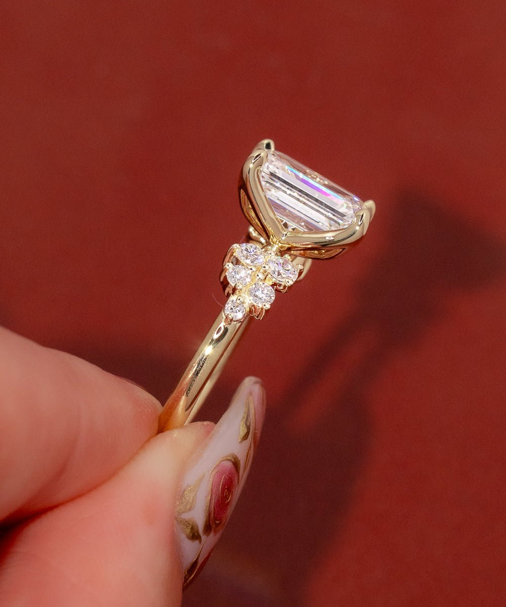 3.01ct D - VS1 Emerald Lab Diamond Supernova - PBD Engagement Rings