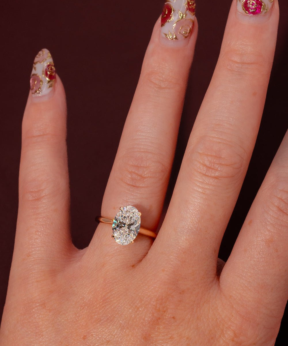 3.01ct D - VS1 Oval Lab Diamond Alice - PBD Engagement Rings