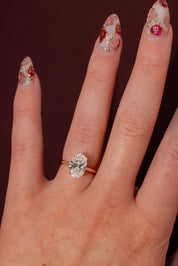 3.01ct D - VS1 Oval Lab Diamond Alice - PBD Engagement Rings