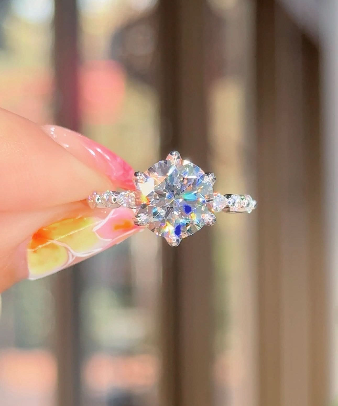 3.01ct D - VS1 Round Lab Diamond Ren - PBD Engagement Rings