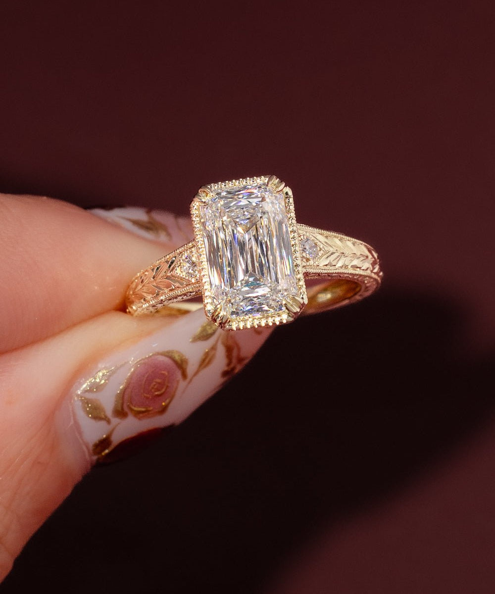 3.01ct D - VVS2 Criss - Cut Lab Diamond Evelyn - PBD Engagement Rings