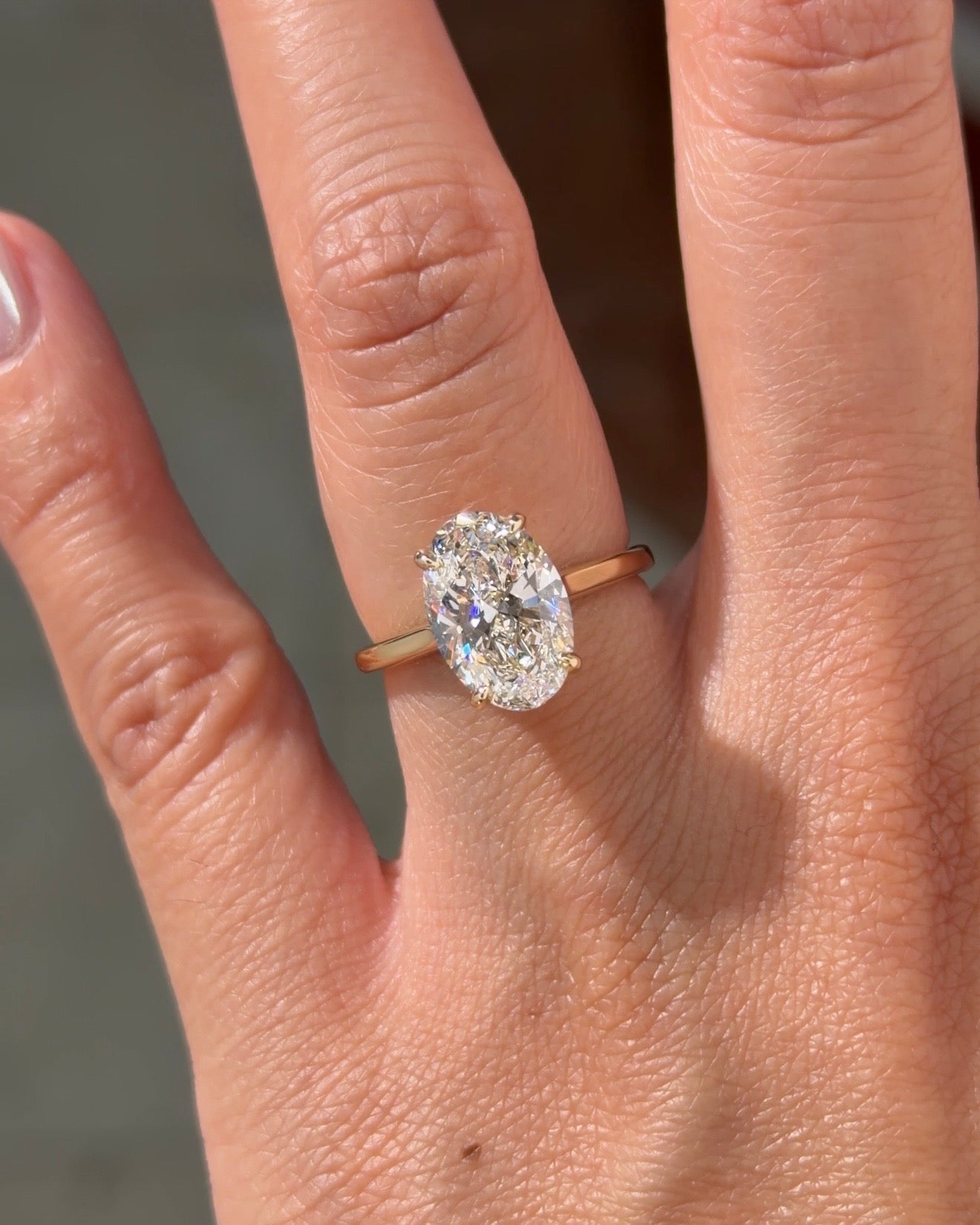 3.01ct E - VS1 Oval Lab Diamond Alice - PBD Engagement Rings