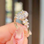 3.01ct E-VVS2 Oval Lab Diamond Supernova Engagement Rings Princess Bride Diamonds 