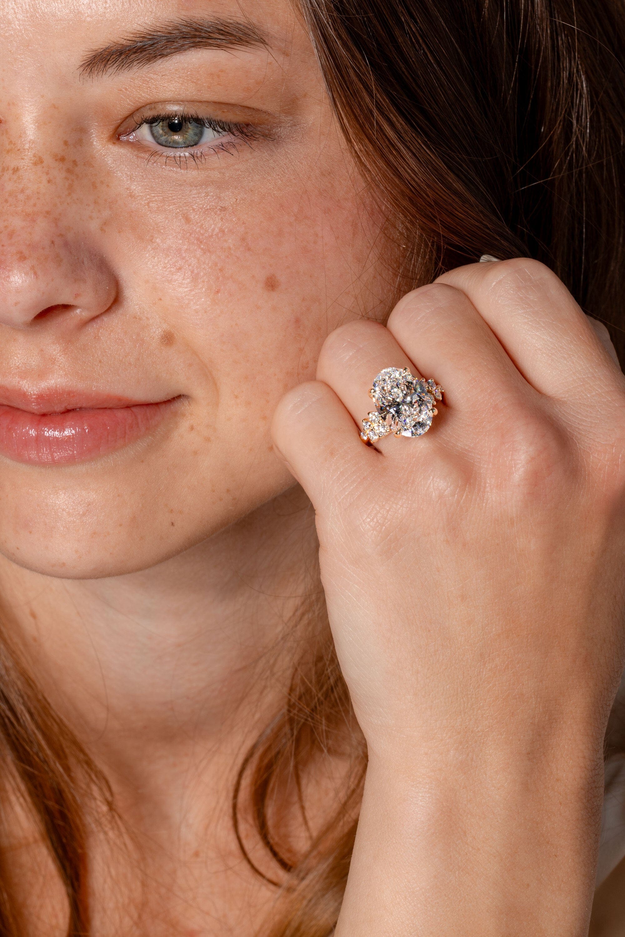 3.01ct E-VVS2 Oval Lab Diamond Supernova Engagement Rings Princess Bride Diamonds 