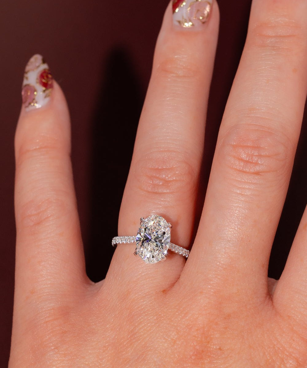 3.01ct F - VS1 Oval Lab Diamond Isabela - PBD Engagement Rings