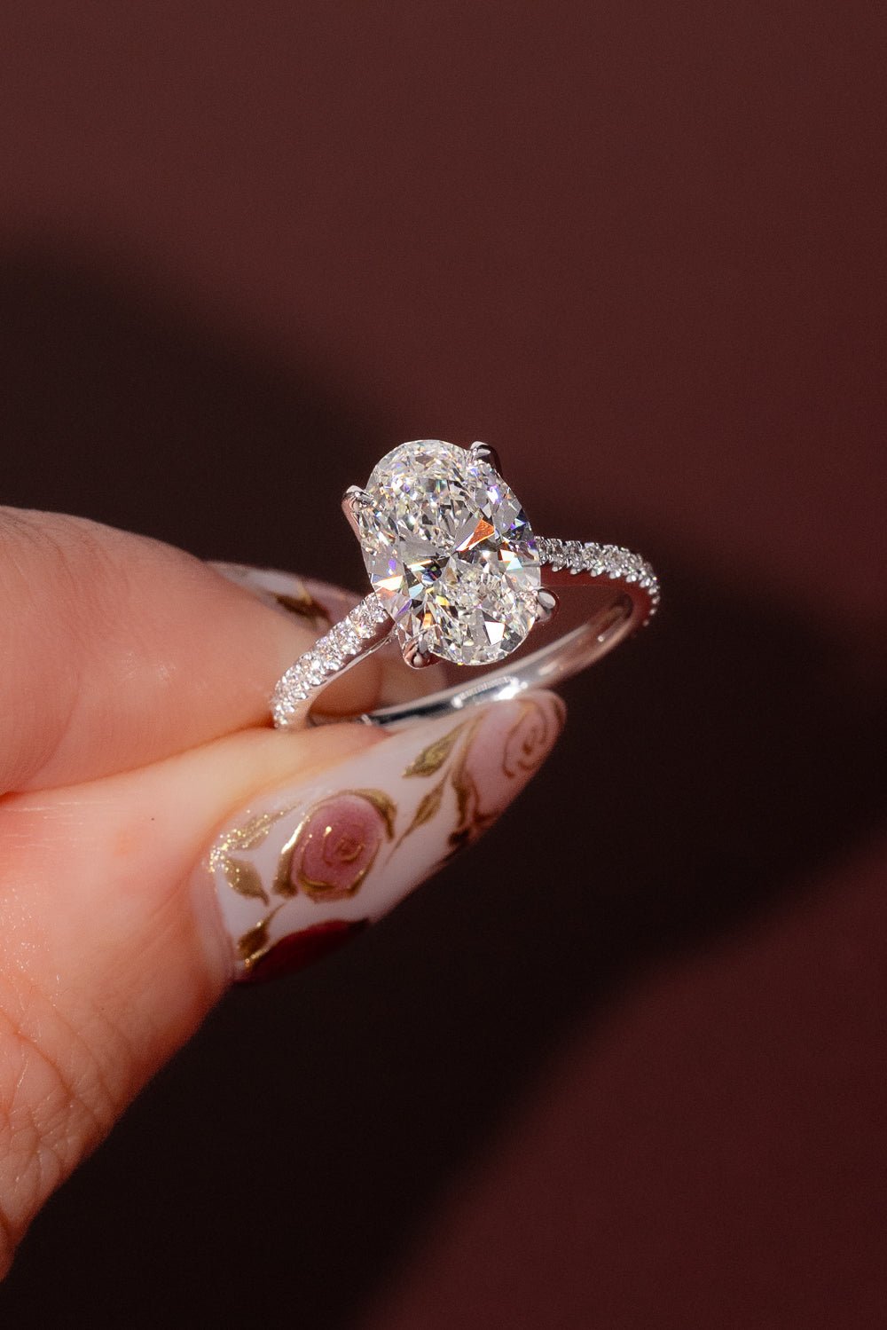 3.01ct F - VS1 Oval Lab Diamond Isabela - PBD Engagement Rings