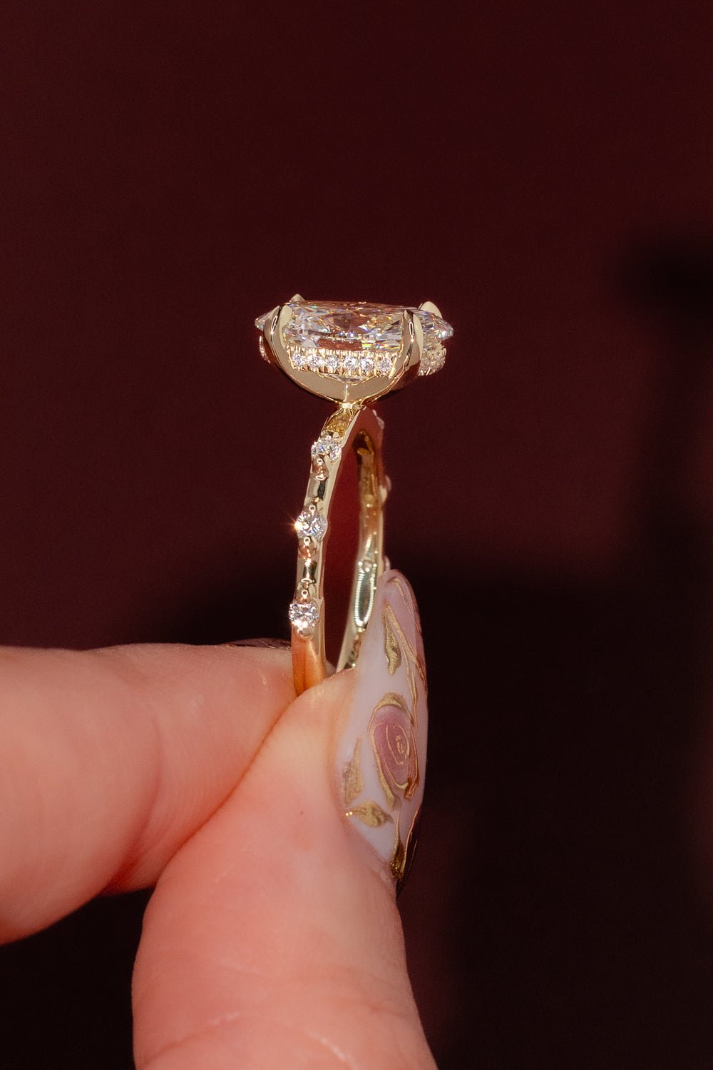 3.02ct D - VS1 Oval Lab Diamond Daisy - PBD Engagement Rings