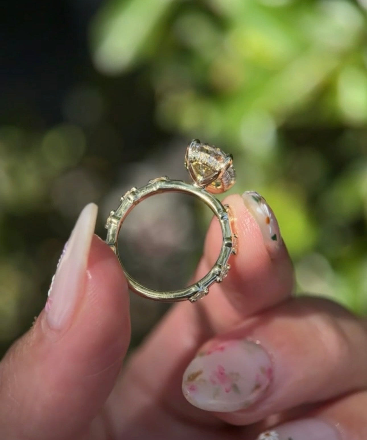 3.02ct D - VS1 Oval Lab Diamond Daisy - PBD Engagement Rings