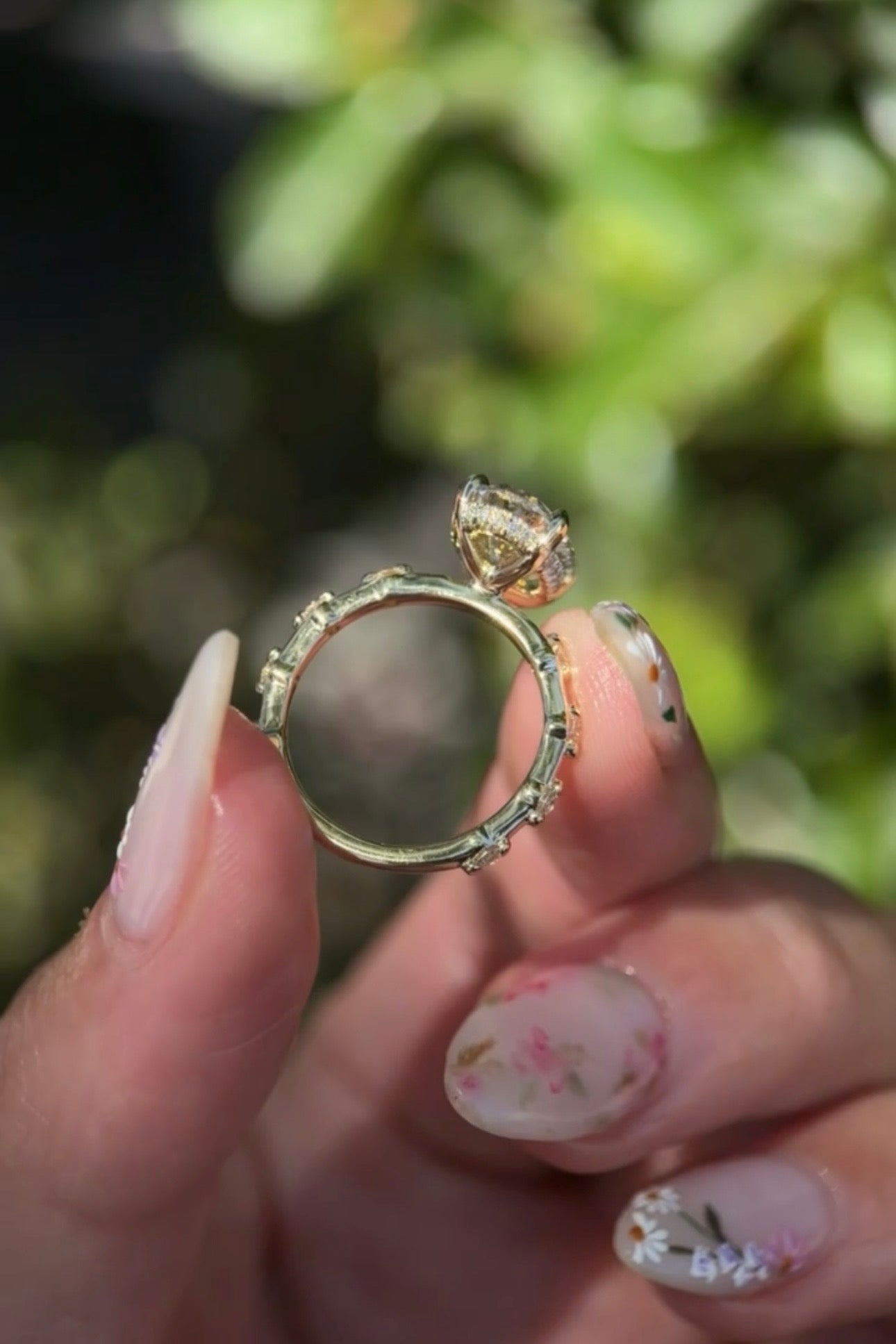3.02ct D - VS1 Oval Lab Diamond Daisy - PBD Engagement Rings