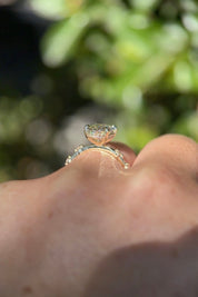 3.02ct D - VS1 Oval Lab Diamond Daisy - PBD Engagement Rings