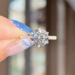 3.02ct D-VS1 Round Lab Diamond Isabela Engagement Rings Princess Bride Diamonds 