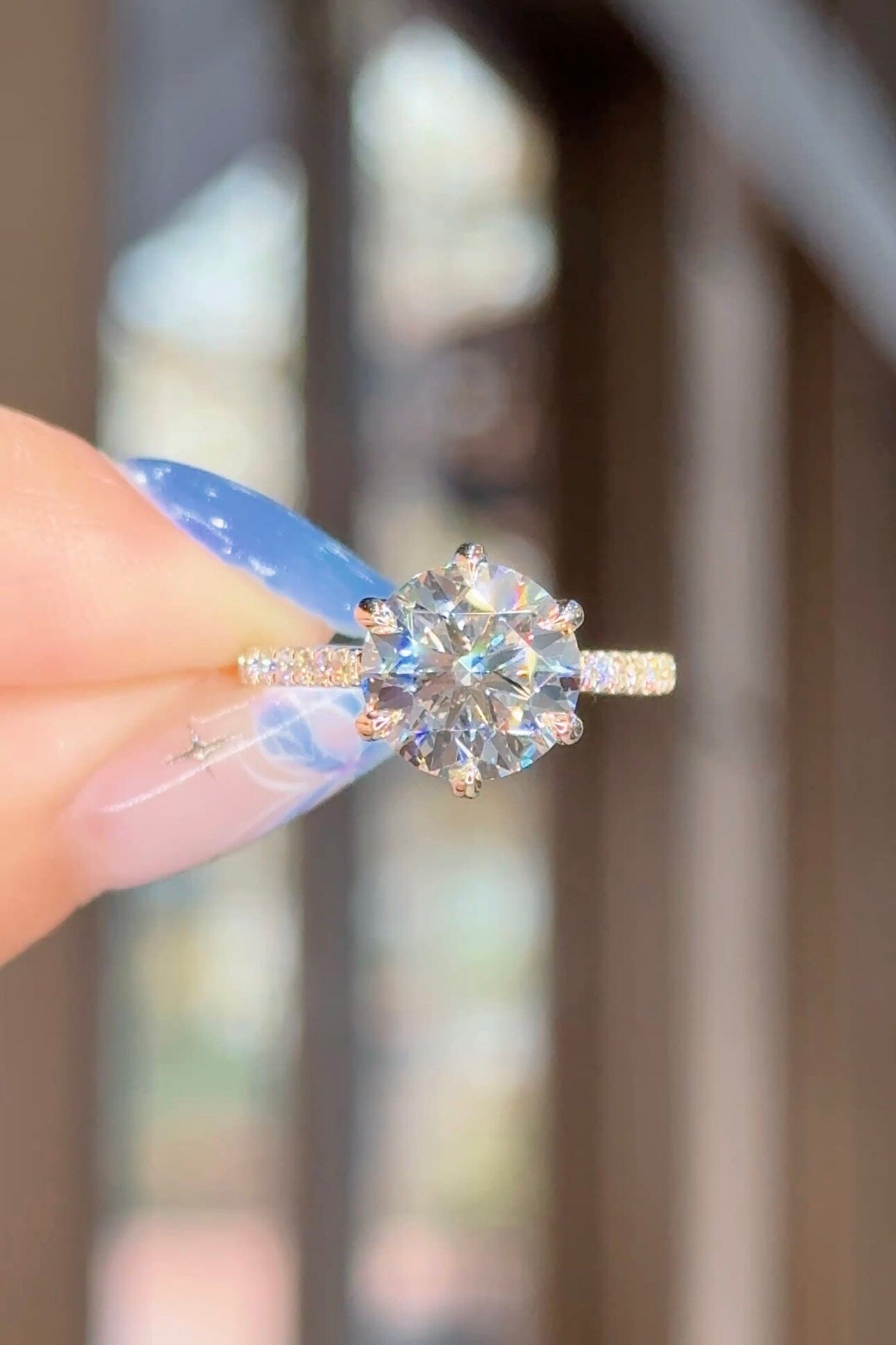 3.02ct D-VS1 Round Lab Diamond Isabela Engagement Rings Princess Bride Diamonds 
