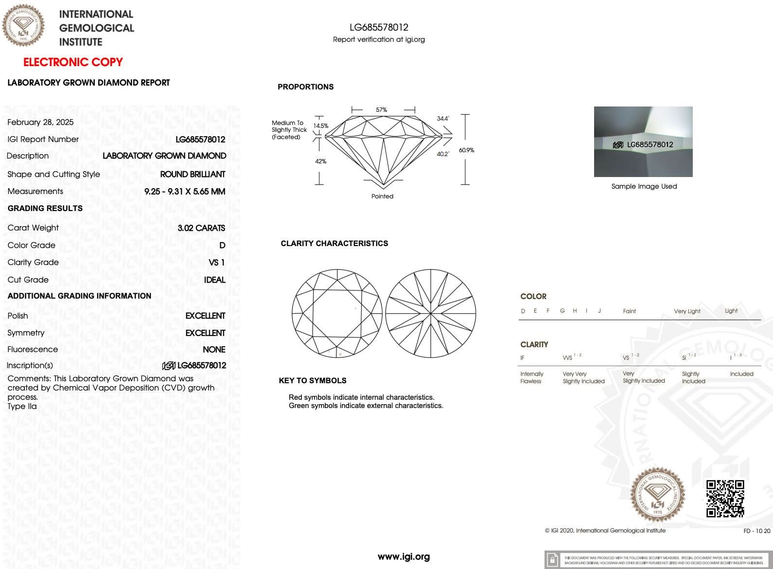 3.02ct D - VS1 Round Lab Diamond Isabela - PBD Engagement Rings