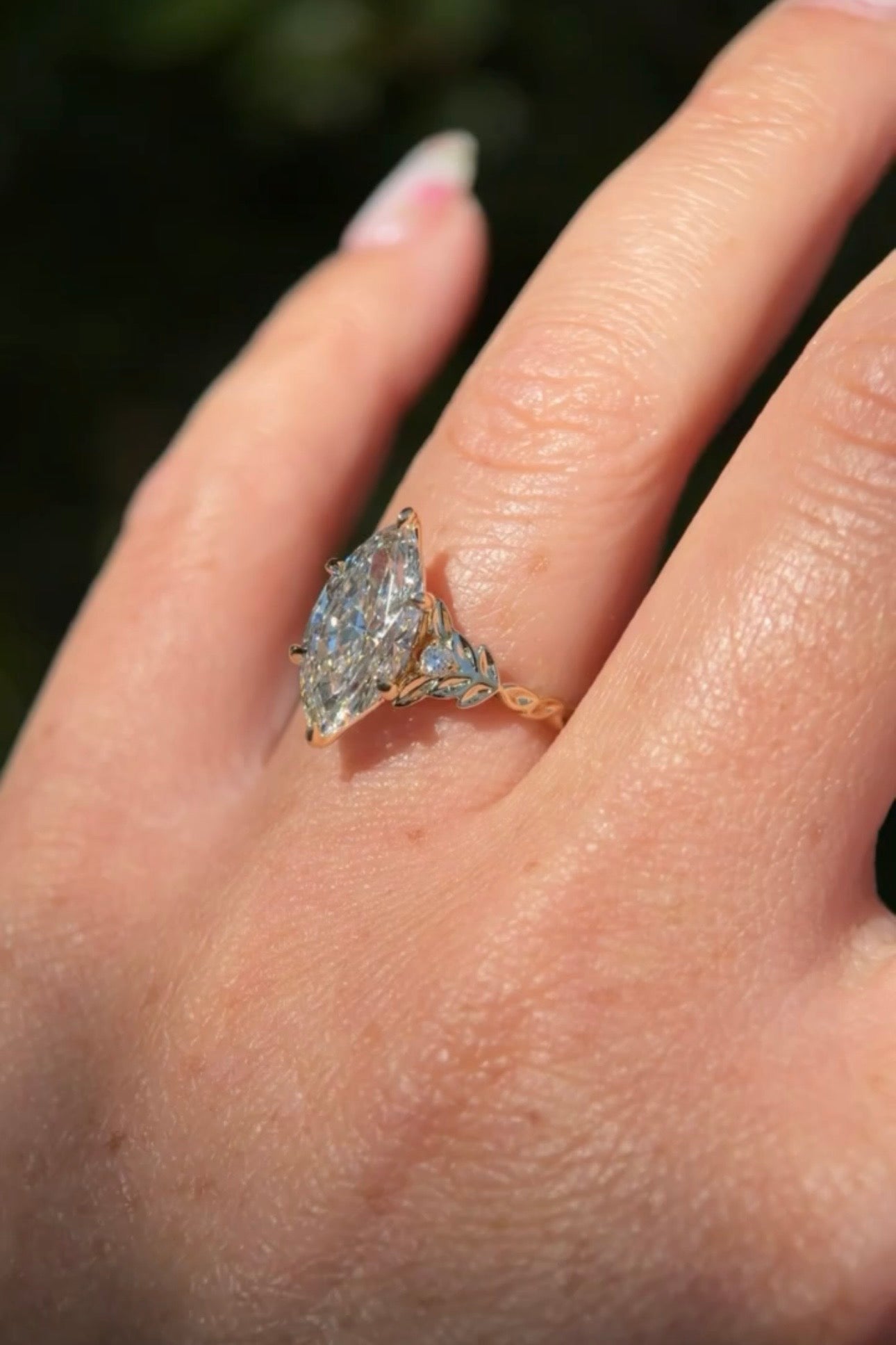 3.02ct D - VVS2 Marquise Lab Diamond Arwen - PBD Engagement Rings