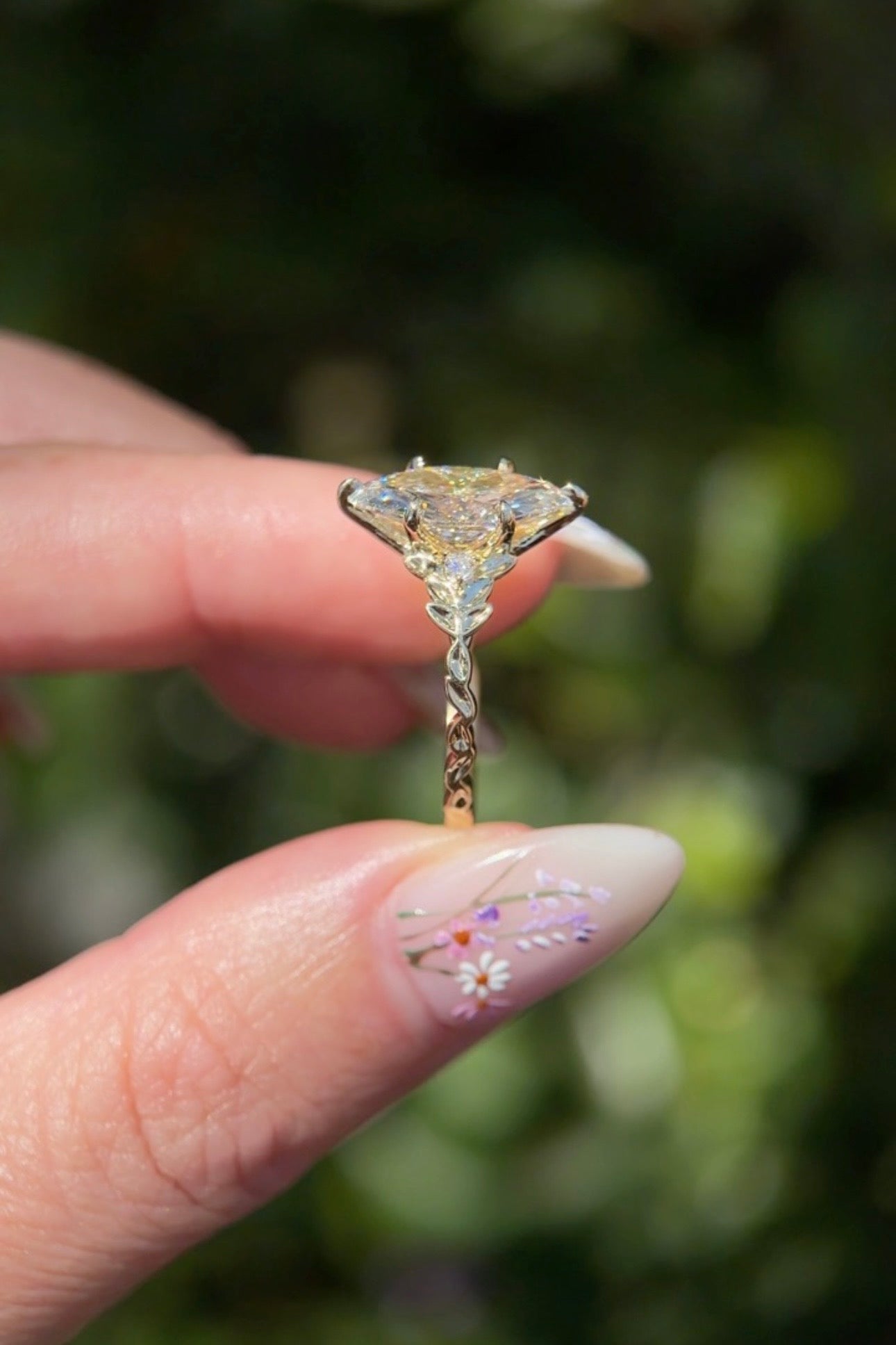 3.02ct D - VVS2 Marquise Lab Diamond Arwen - PBD Engagement Rings