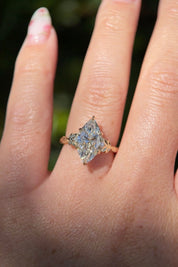 3.02ct D - VVS2 Marquise Lab Diamond Arwen - PBD Engagement Rings