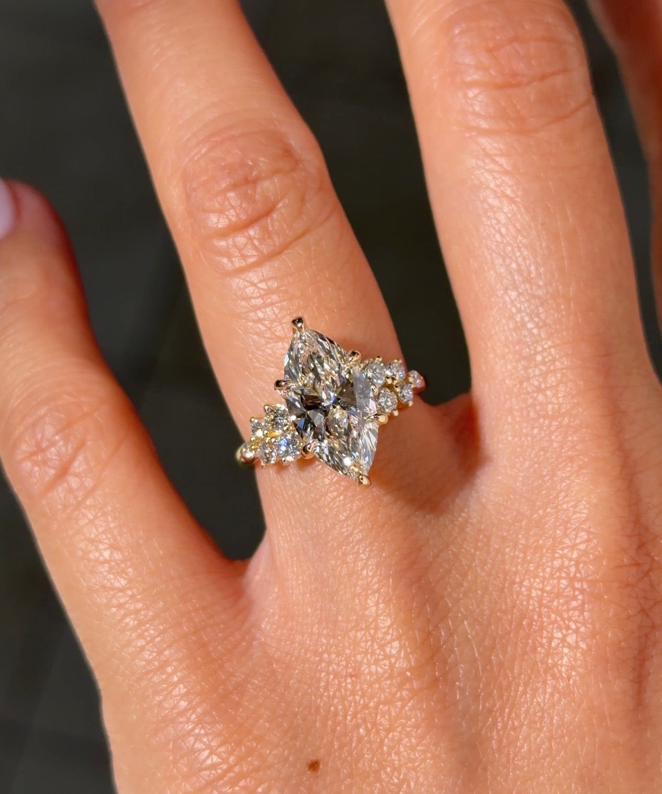 3.02ct E - VS1 Marquise Lab Diamond Supernova - PBD Engagement Rings