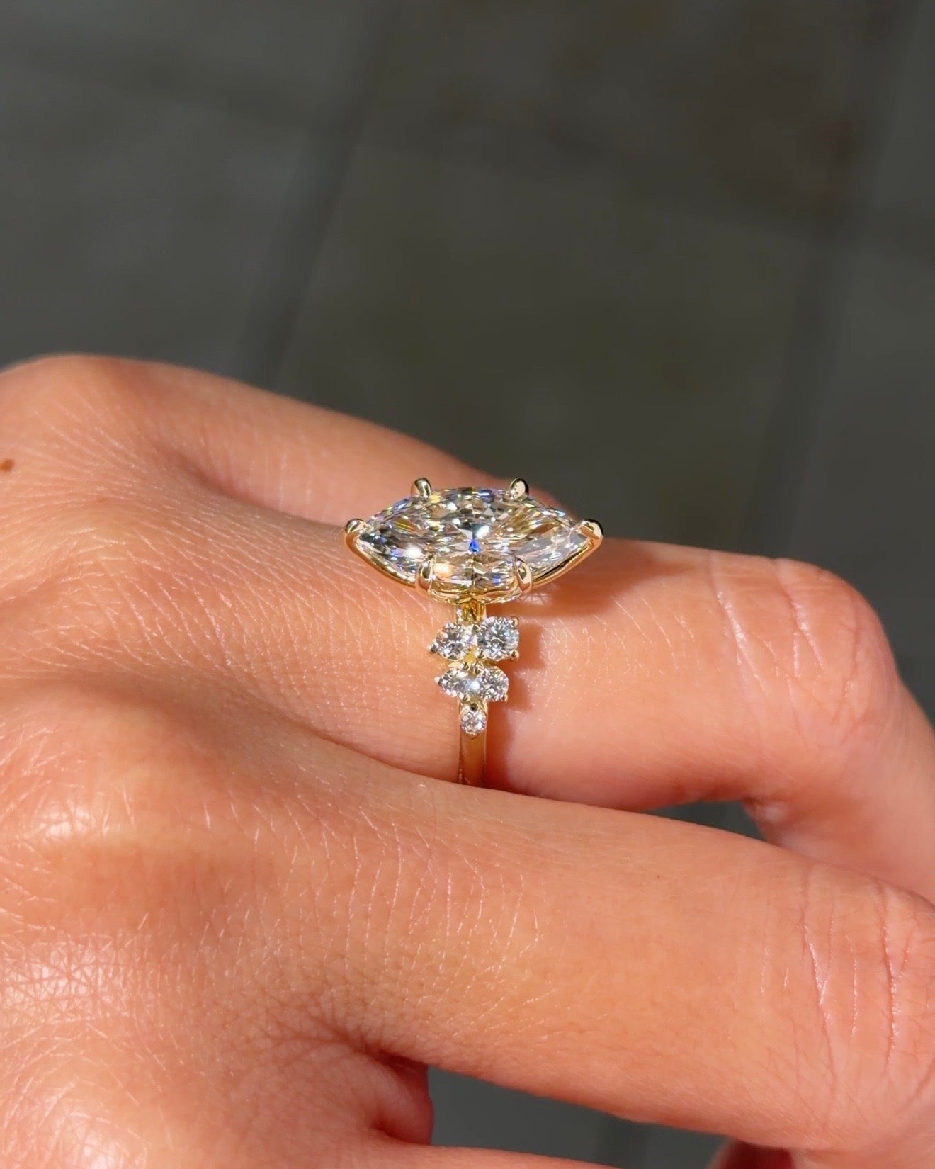 3.02ct E - VS1 Marquise Lab Diamond Supernova - PBD Engagement Rings