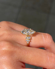 3.02ct E - VS1 Marquise Lab Diamond Supernova - PBD Engagement Rings