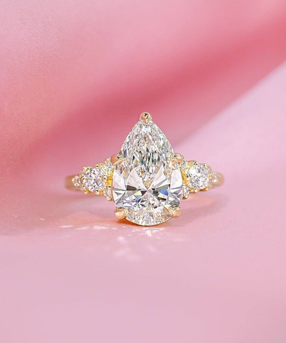 3.02ct E - VS1 Pear Lab Diamond Brandi - PBD Engagement Rings