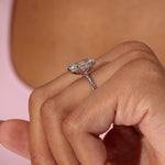 3.02ct E-VS1 Pear Lab Diamond Kayla Engagement Rings Princess Bride Diamonds 