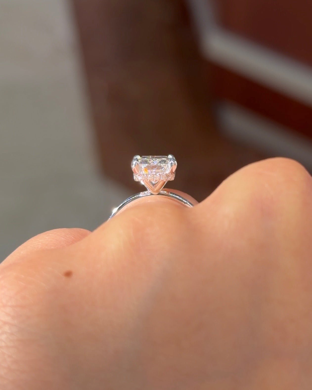 3.02ct E - VVS2 Radiant Lab Diamond Stephanie - PBD Engagement Rings