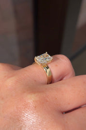 3.02ct F - VS1 Radiant Lab Diamond Kayla - PBD Engagement Rings
