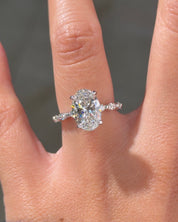 3.02ct F-VVS2 Oval Lab Diamond Rei - PBD Engagement Rings