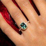 3.02ct Green Sapphire Emily Rings Princess Bride Diamonds 