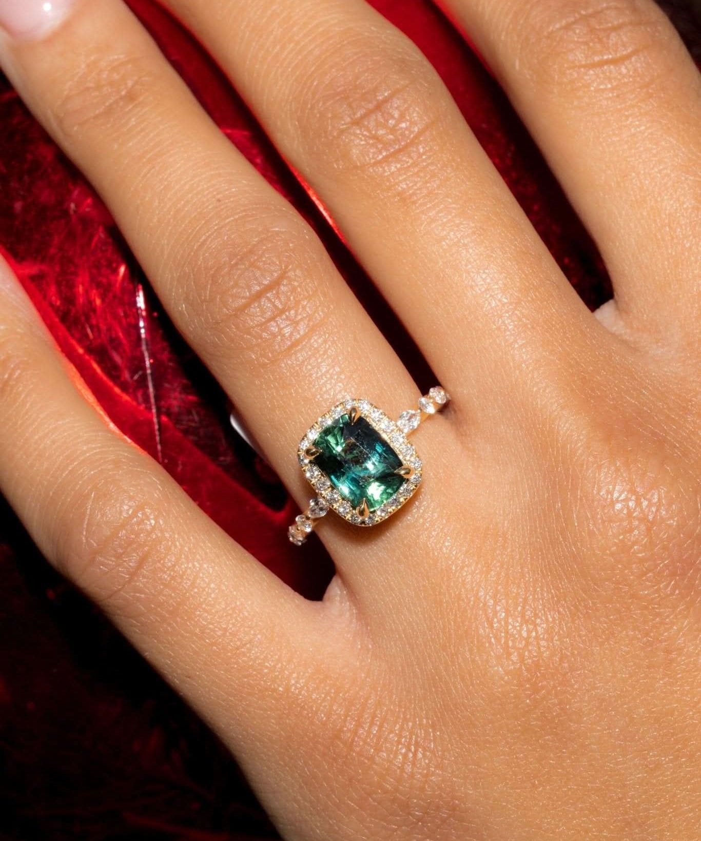 3.02ct Green Sapphire Emily - PBD Rings