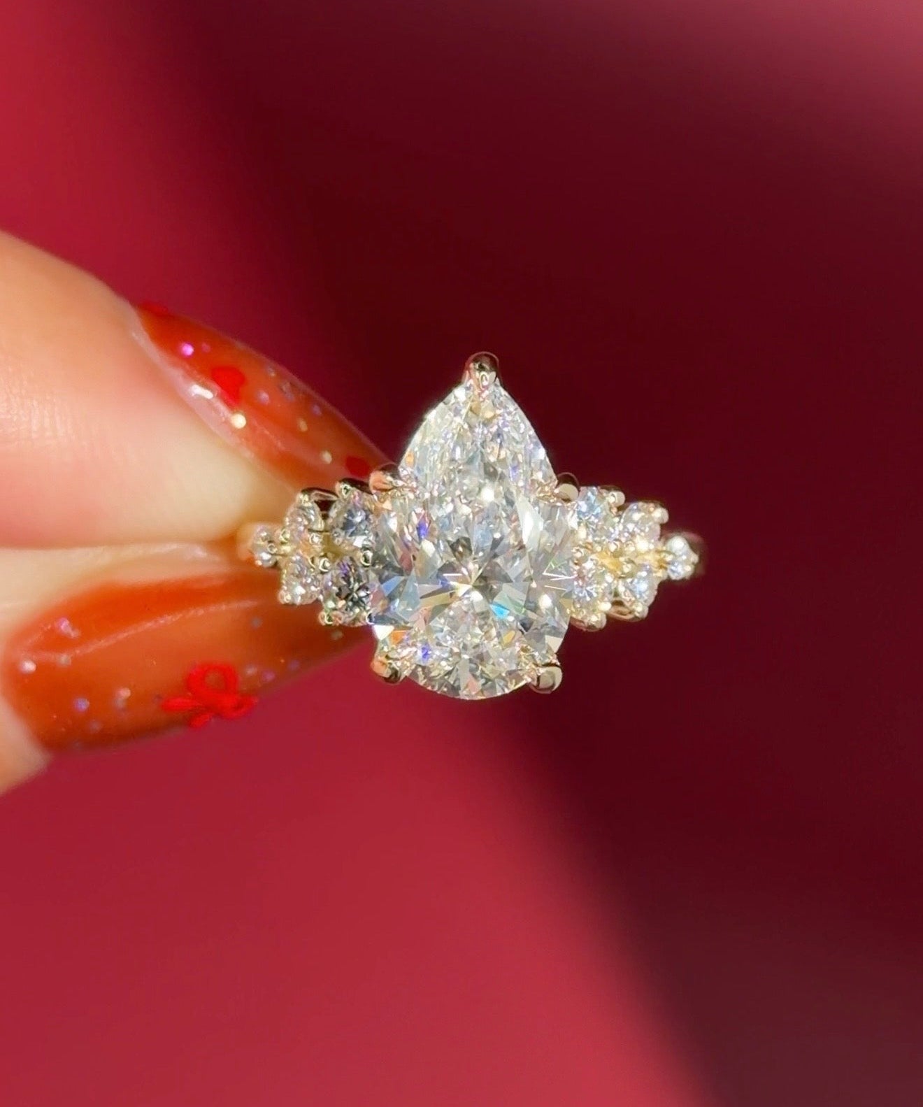 3.03ct D - VS1 Pear Lab Diamond Nova - PBD Engagement Rings