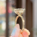 3.03ct D-VS1 Princess Lab Diamond Kayla Engagement Rings Princess Bride Diamonds 