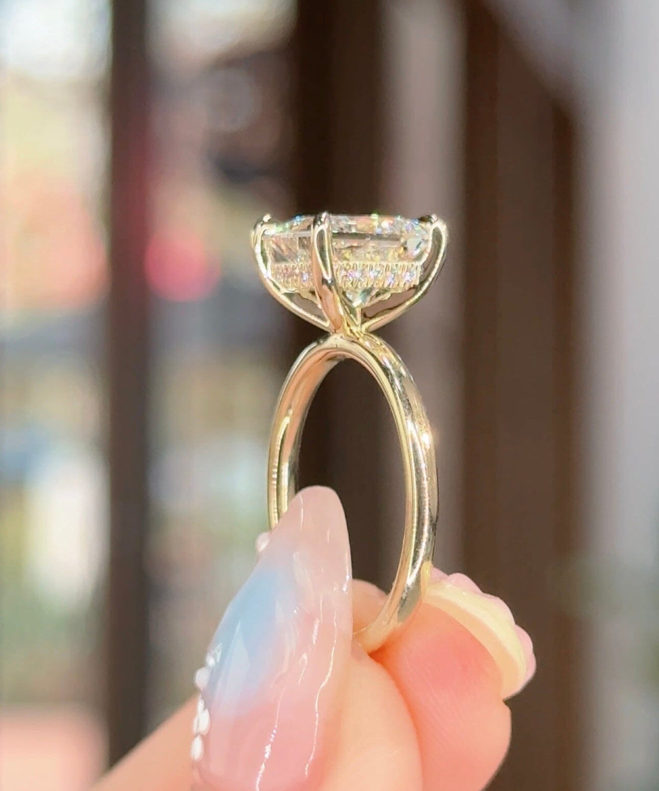 3.03ct D-VS1 Princess Lab Diamond Kayla Engagement Rings Princess Bride Diamonds 