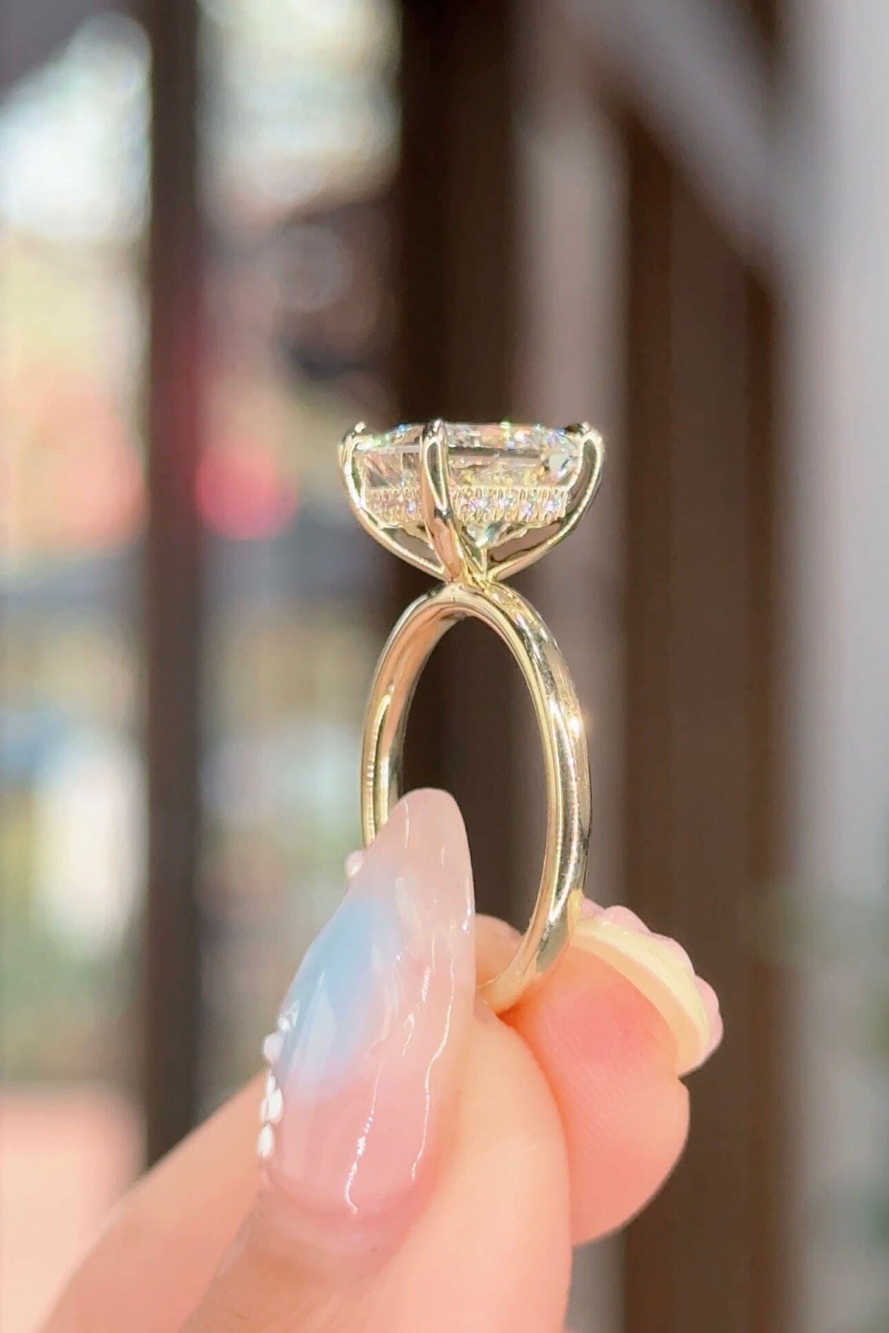 3.03ct D-VS1 Princess Lab Diamond Kayla Engagement Rings Princess Bride Diamonds 