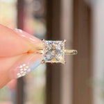 3.03ct D-VS1 Princess Lab Diamond Kayla Engagement Rings Princess Bride Diamonds 