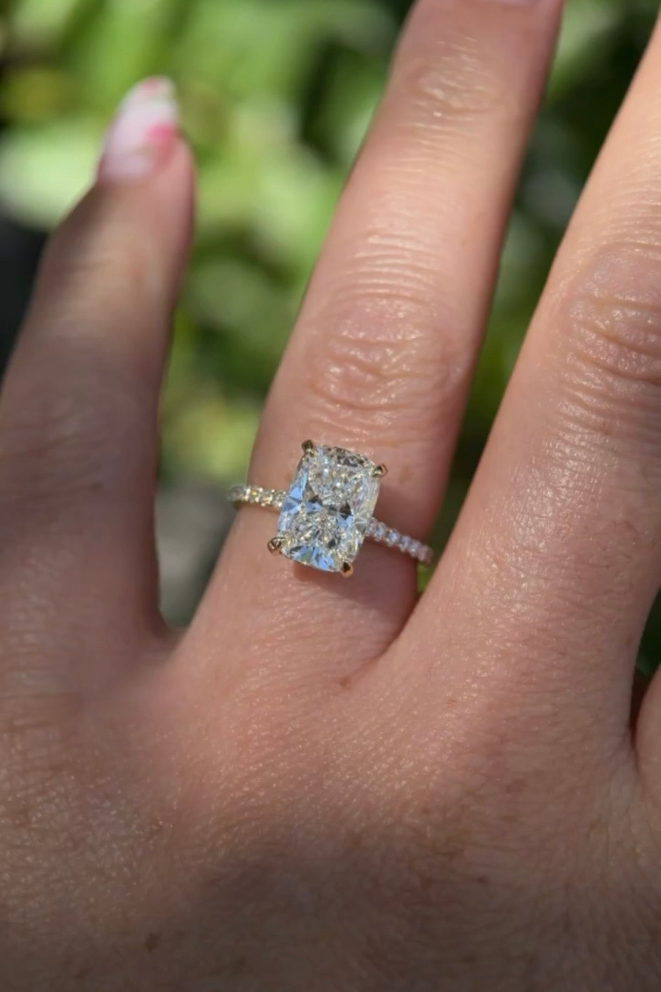 3.03ct E - VS1 Cushion Lab Diamond Alice - PBD Engagement Rings