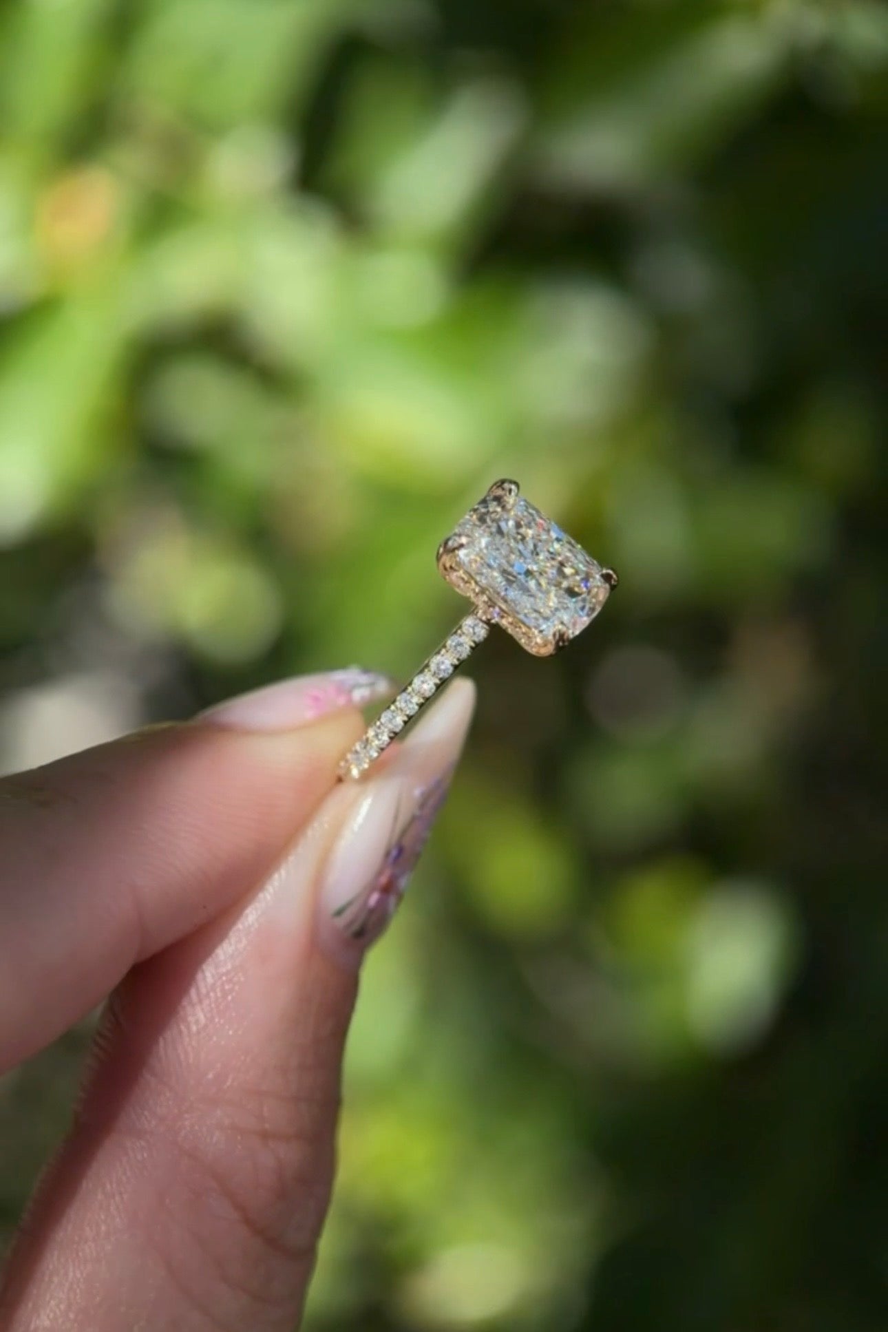 3.03ct E - VS1 Cushion Lab Diamond Alice - PBD Engagement Rings