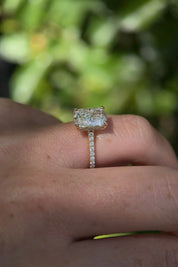 3.03ct E - VS1 Cushion Lab Diamond Alice - PBD Engagement Rings