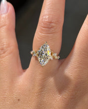 3.03ct E-VS1 Marquise Lab Diamond Cecelia - PBD Engagement Rings