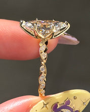 3.03ct E-VS1 Marquise Lab Diamond Rosette - PBD Engagement Rings