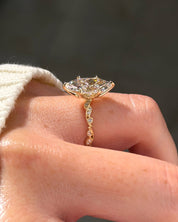 3.03ct E-VS1 Marquise Lab Diamond Rosette - PBD Engagement Rings