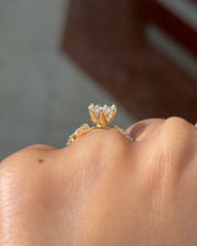 3.03ct E - VS1 Marquise Lab Diamond Sage - PBD Engagement Rings