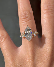 3.03ct E - VS1 Marquise Lab Diamond Sage - PBD Engagement Rings