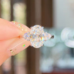 3.03ct E-VS1 Oval Lab Diamond Meghan Engagement Rings Princess Bride Diamonds 