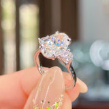 3.03ct E-VS1 Oval Lab Diamond Meghan Engagement Rings Princess Bride Diamonds 