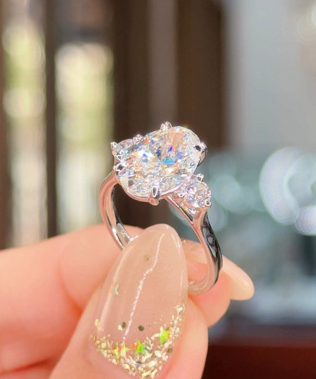 3.03ct E - VS1 Oval Lab Diamond Meghan - PBD Engagement Rings