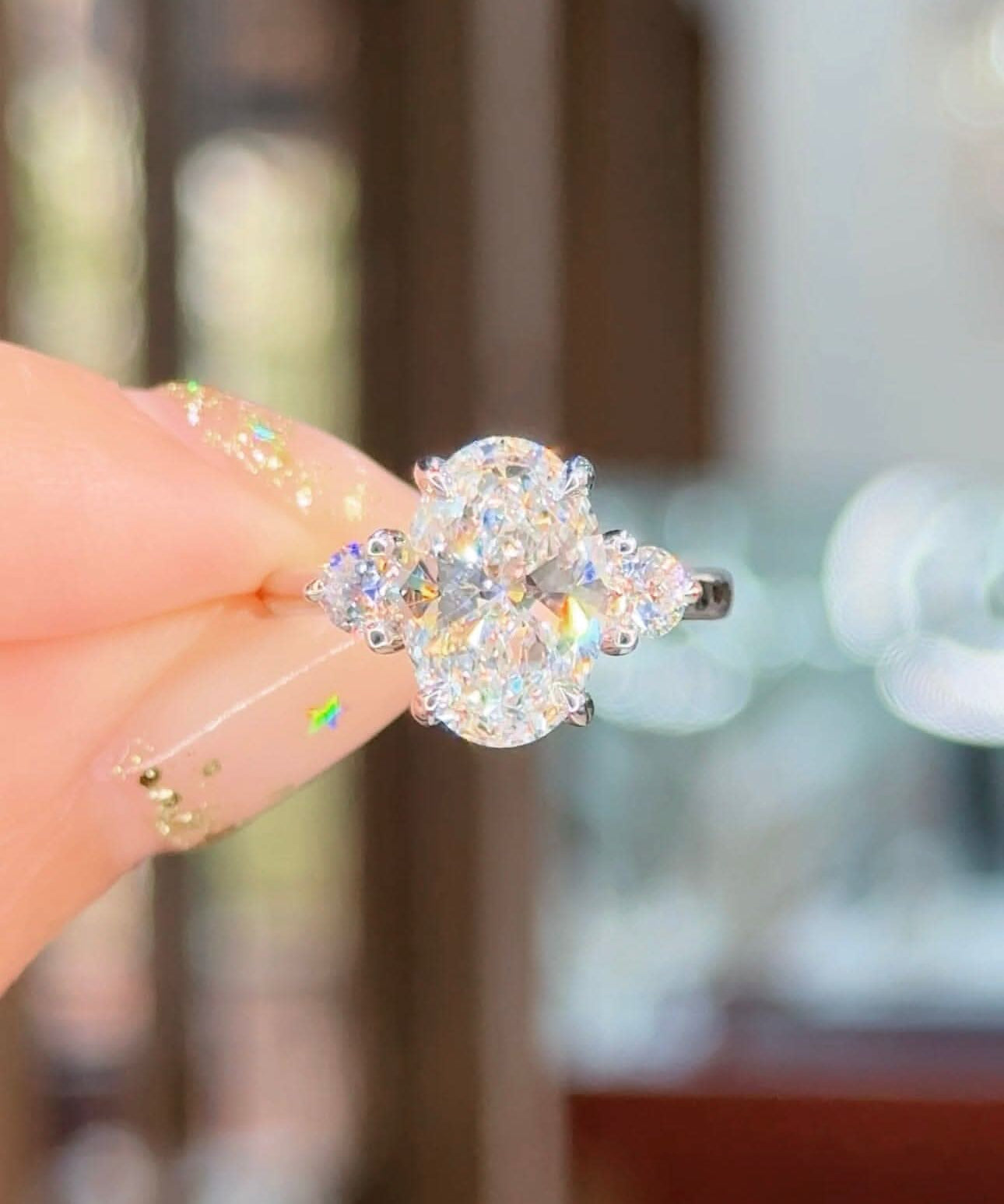 3.03ct E - VS1 Oval Lab Diamond Meghan - PBD Engagement Rings