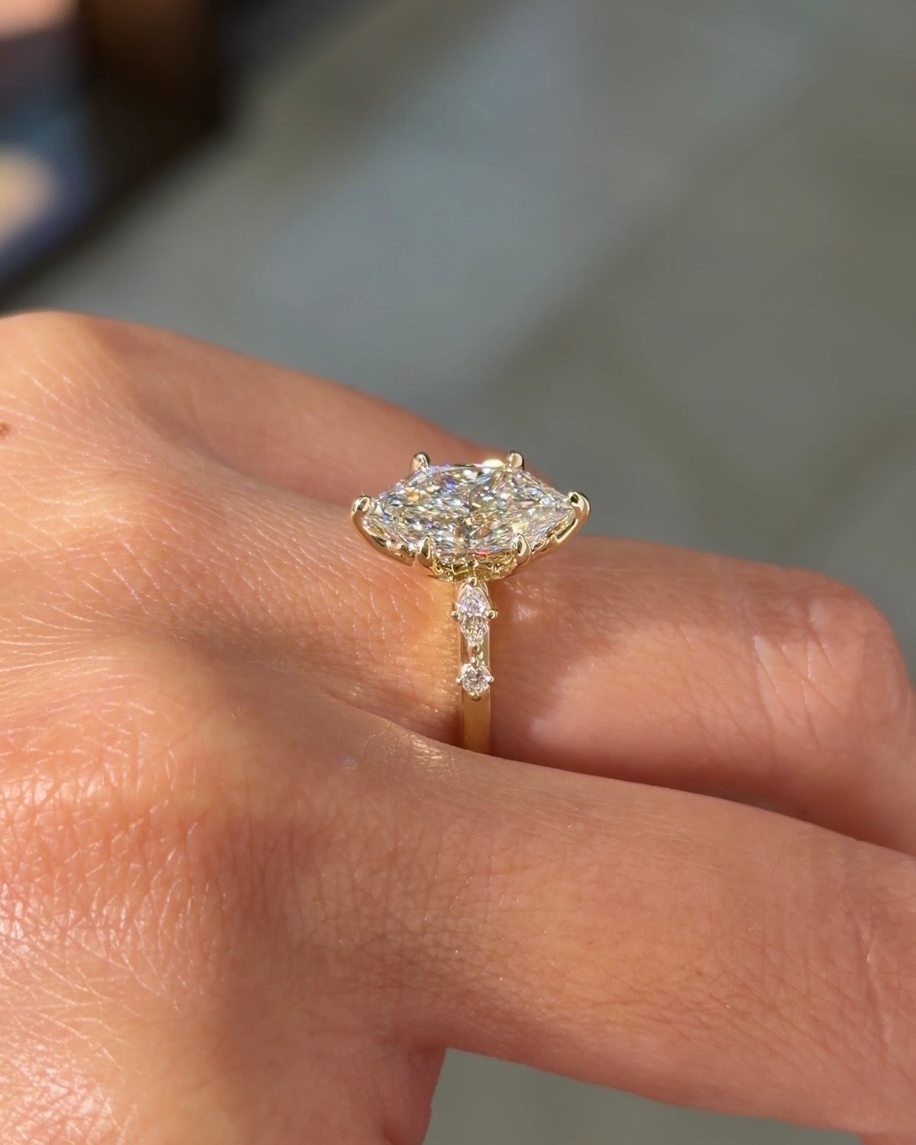 3.03ct E - VVS2 Dutch Marquise Lab Diamond Jillian - PBD Engagement Rings